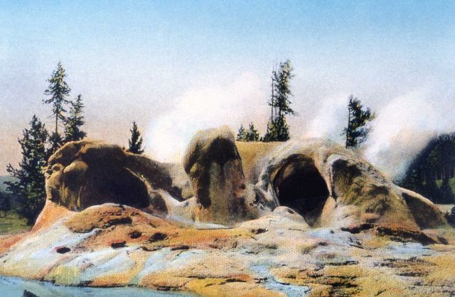 Postcard of Grotto Geyser Picture