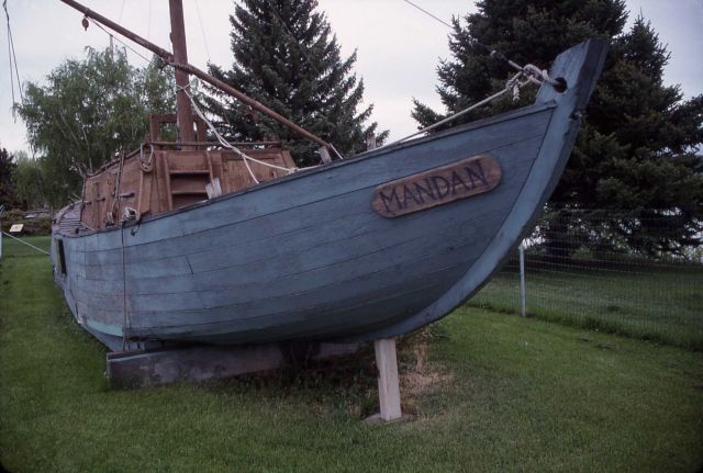 Replica of keel boat used by Lewis & Clark, Fort Benton, Montana Picture