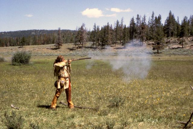 Mountain man with original Henry's repeater rifle at Hickerson Rendezvous Picture