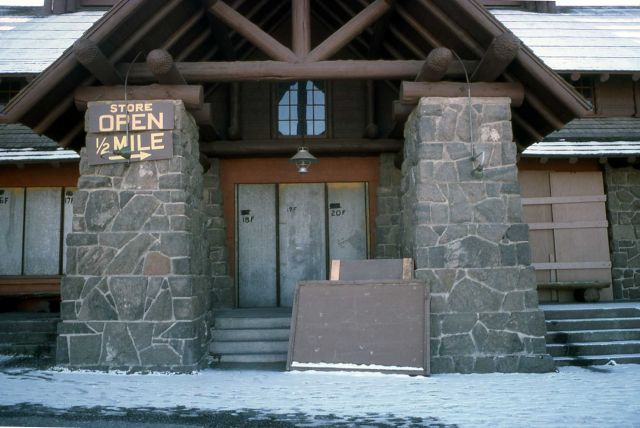 Old Faithful Hamilton Store, closed for the season Picture