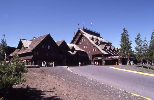 Exterior front view of Old Faithful Inn from the east Picture