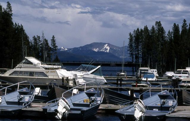 Bridge Bay Marina with Avalanche Peak in the distance Picture