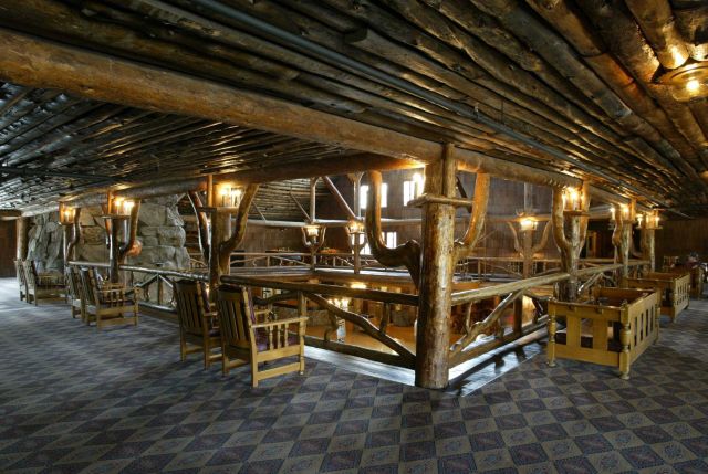Old Faithful Inn 1st balcony lobby Picture