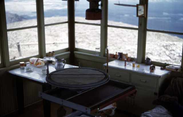 Interior of Mt Holmes fire lookout Picture