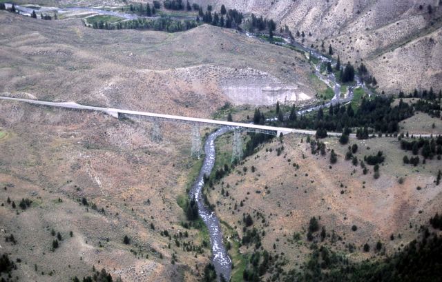 Aerial view of High Bridge over the Gardner River Picture