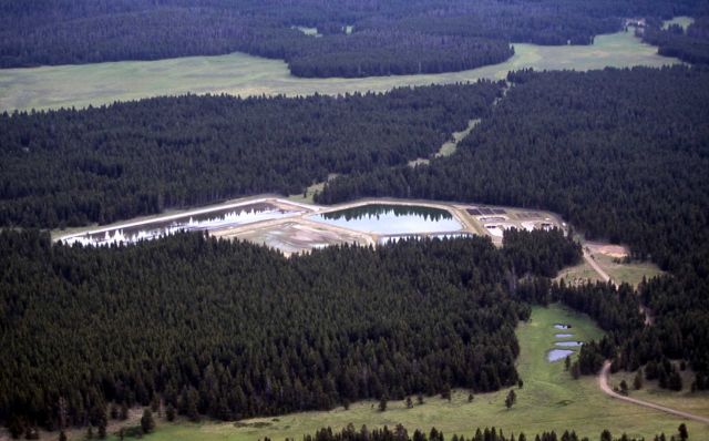 Aerial view of the Fishing Bridge sewer plant Picture