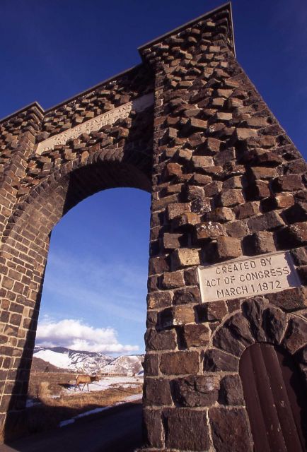 Roosevelt Arch at the north entrance to Yellowstone National Park Picture