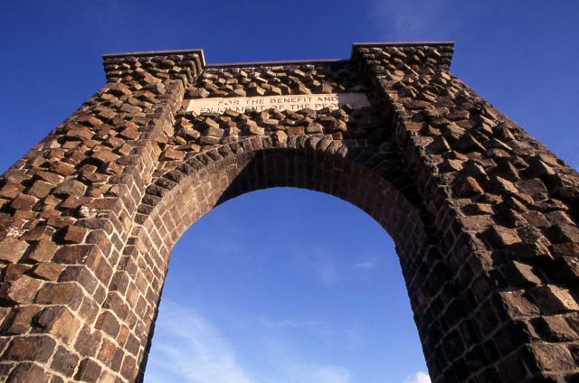 Roosevelt Arch at the north entrance to Yellowstone National Park Picture