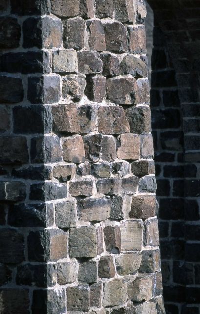 Close-up of Roosevelt Arch (at the north entrance to Yellowstone National Park) stonework Picture