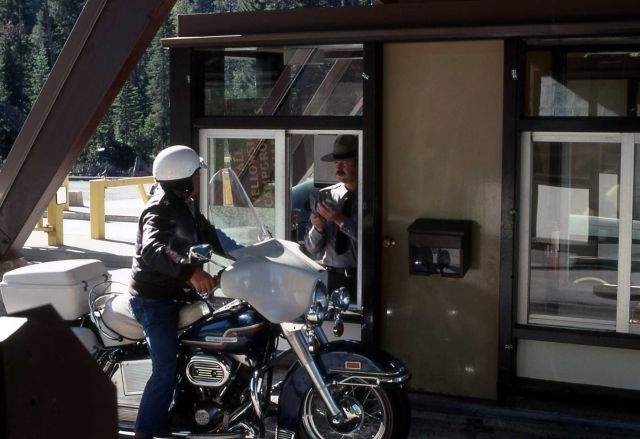 Motorcycle at the East entrance station Picture