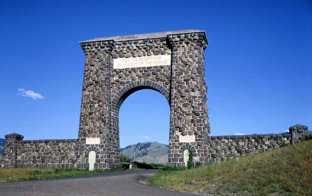 Roosevelt Arch at the north entrance to Yellowstone National Park Picture