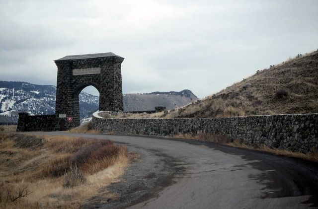 Roosevelt Arch at the north entrance to Yellowstone National Park Picture