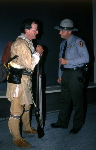 Al Nash & Tom Roberts during Mountain Man evening program Picture