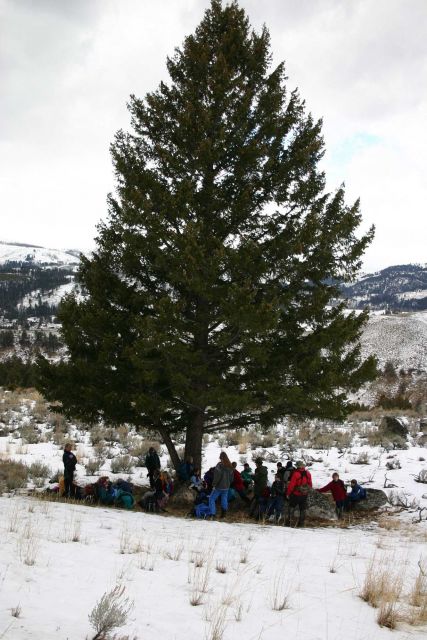 Cate Splane with Expedition Yellowstone! group Picture