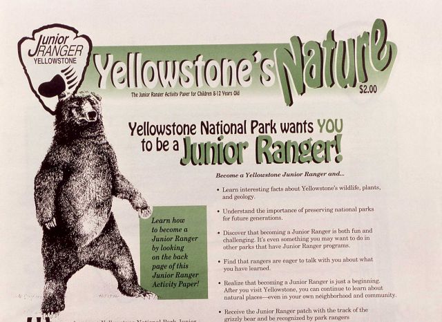 Junior Ranger Activity paper (for 8-12 years old) Picture