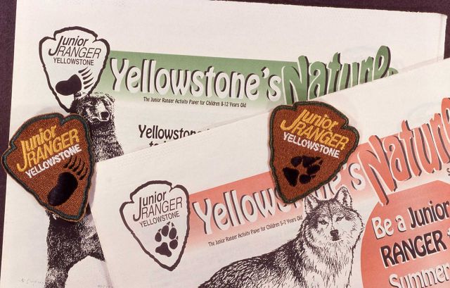Junior Ranger Activity papers with both patches Picture