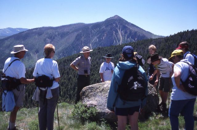 Bill Wengeler leading an interpretive hike up Clagett Butte Picture