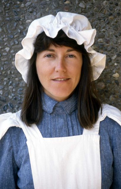 Karen Boucher, National Park Service Interpretive Ranger, in maid costume Picture