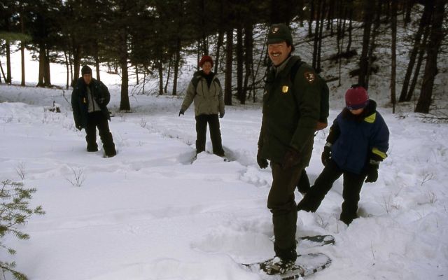 Brian Suderman leading snowshoe walk Picture