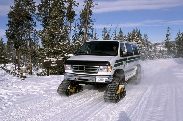 Mattrack in the Norris Geyser Basin parking lot Picture