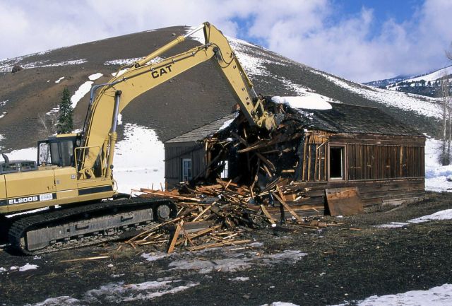 Demolition of the Buffalo Ranch generator shed Picture
