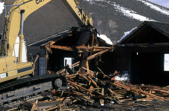 Demolition of the Buffalo Ranch generator shed Picture