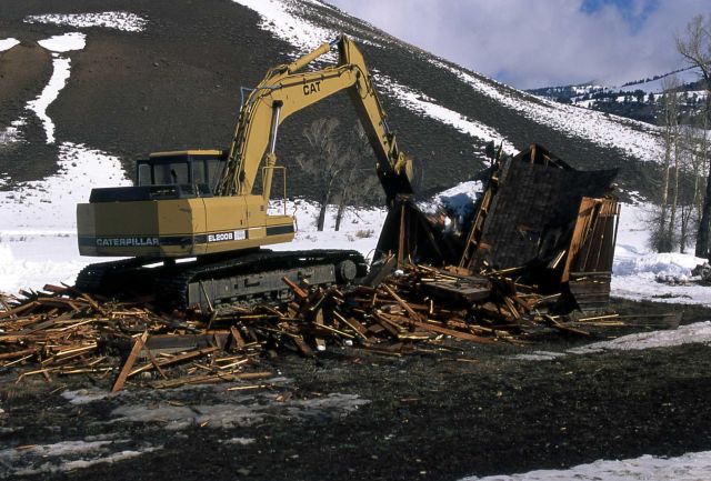 Demolition of the Buffalo Ranch generator shed Picture