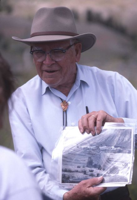 Aubrey Haines with historic photo Picture