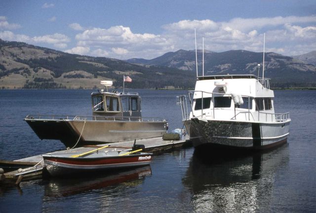 The Warwood & Robert E Mahn (boats) at the Trail Creek dock Picture