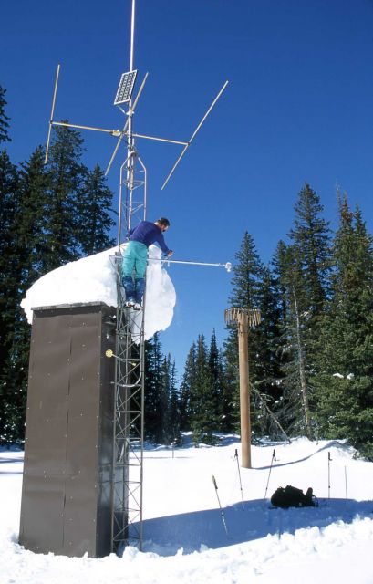 Dave Long cutting cornice on Parker Peak snotel site Picture