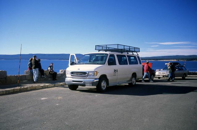 Yellowstone Association van & fall photo class at Steamboat Point (Sandra Nykerk, instructor) Picture