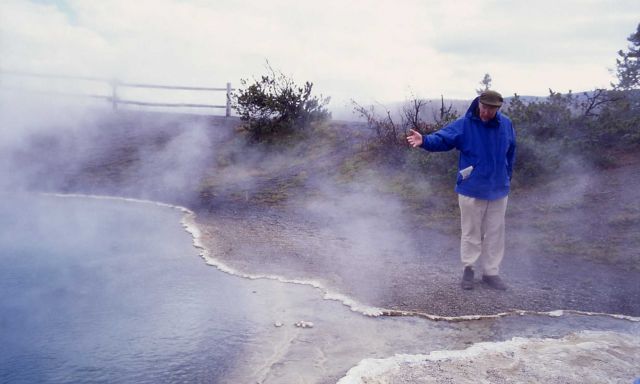 Dr Thomas Brock at Black Sand Pool Picture