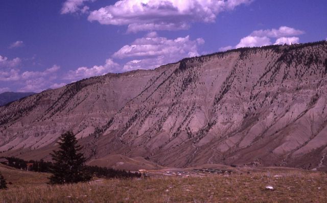Mt Everts with Lower Mammoth in foreground Picture