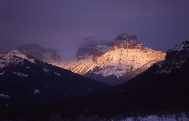 Ampitheater Mountain as seen from Soda Butte Picture