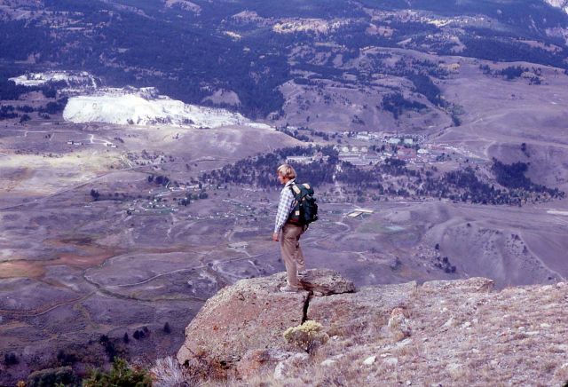 Mammoth Hot Springs as seen from Mt Everts Picture