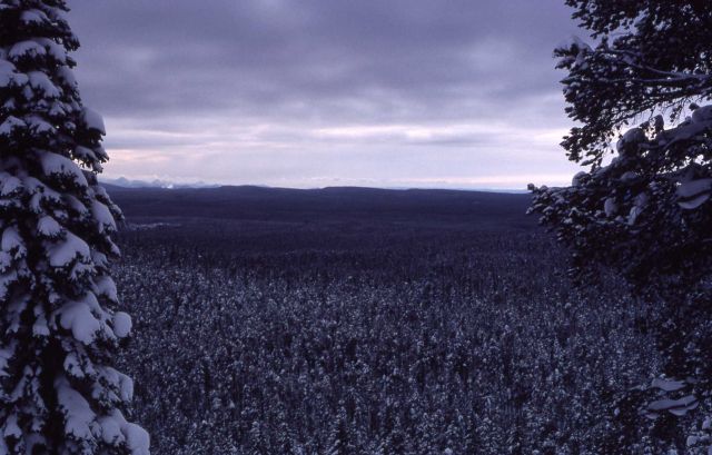 Winter view as seen from Caldera Overlook to southeast Picture