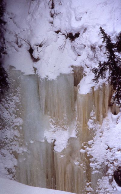 Winter ice formation in Ice Box Canyon on the northeast entrance road Picture