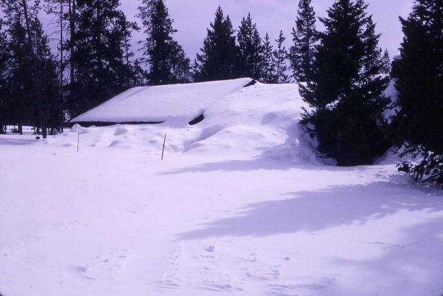 Old Faithful visitor center in the winter Picture