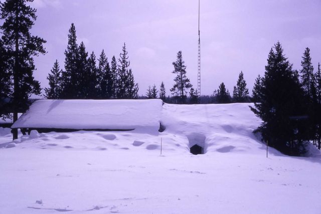Old Faithful visitor center in the winter Picture