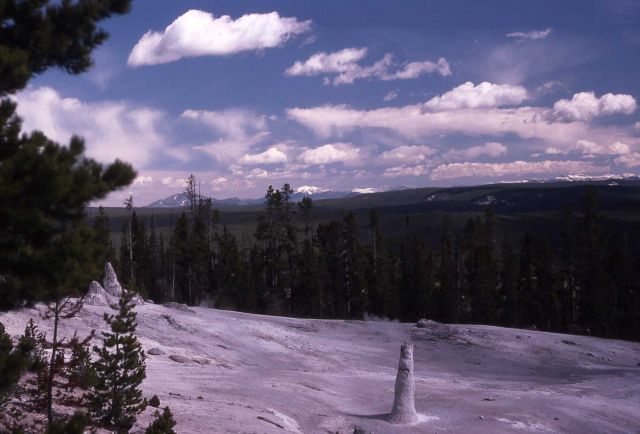 Monument Geyser, also known as Thermos Bottle Geyser - Monument Geyser Basin Picture