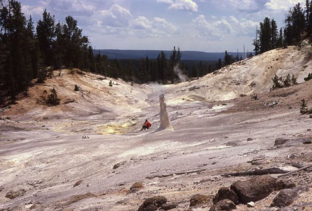 Monument Geyser, also known as Thermos Bottle Geyser - Monument Geyser Basin Picture