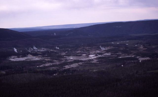 Aerial view of Norris Geyser Basin Picture