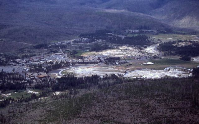 Aerial view of Upper Geyser Basin Picture