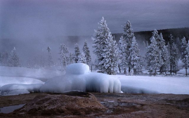 Pink Cone Geyser - Midway & Lower Geyser Basin Picture