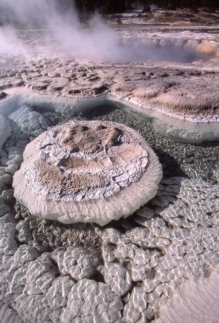 Great Fountain Geyser with geyserite formation - Midway & Lower Geyser Basin Picture