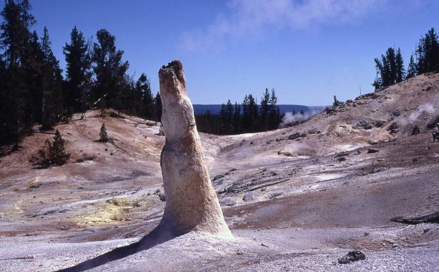 Monument Geyser, also known as Thermos Bottle Geyser - Monument Geyser Basin Picture