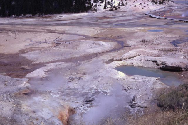 Ledge Geyser vents & jetsam pool - Norris Geyser Basin Picture