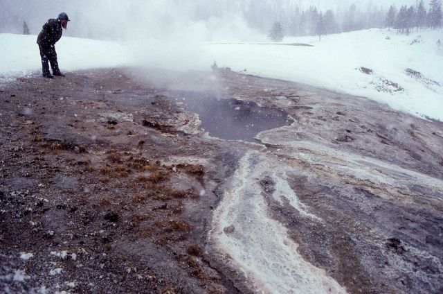 Cascade Geyser with Ranger Naturalist Tom Hougham - Upper Geyser Basin Picture