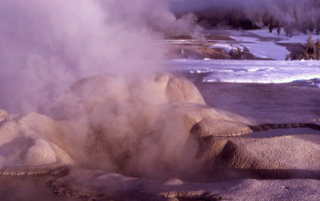 Old Faithful Geyser vent - Upper Geyser Basin Picture