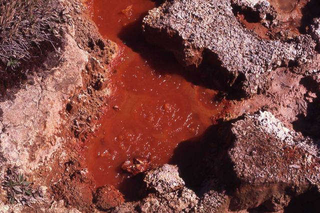 Catsup colored pool - Witch Creek - Hot Springs, Heart Lake Geyser Basin Picture